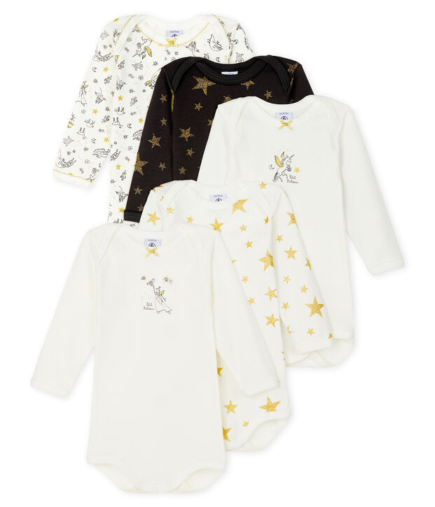 Set mit 5 lang&auml;rmligen Baby-Bodys f&uuml;r M&auml;dchen vielfarbig
