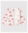 Baby-Cardigan aus bedrucktem Molton für Mädchen weiss MARSHMALLOW/rot TERKUIT