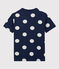 Kurzärmeliges T-Shirt aus Baumwolle für Jungen blau MEDIEVAL/weiss MARSHMALLOW