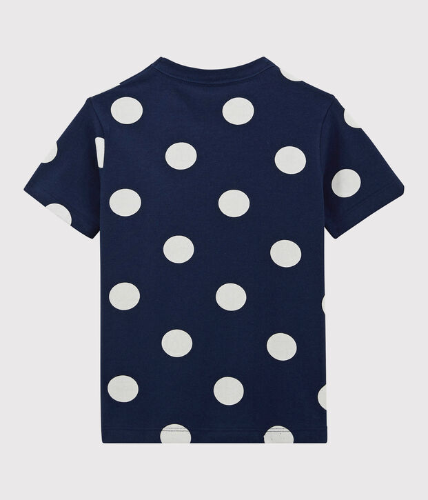 Kurz&auml;rmeliges T-Shirt aus Baumwolle f&uuml;r Jungen blau/weiss