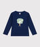 Langärmeliges Kinder-T-Shirt aus feinem Jersey für Jungen blau MEDIEVAL