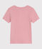 Damen-T-Shirt L'Iconique aus einfarbiger Baumwolle rosa CHARME