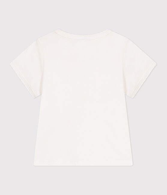 Kurzärmeliges Kinder-T-Shirt aus einfarbiger Baumwolle weiss MARSHMALLOW