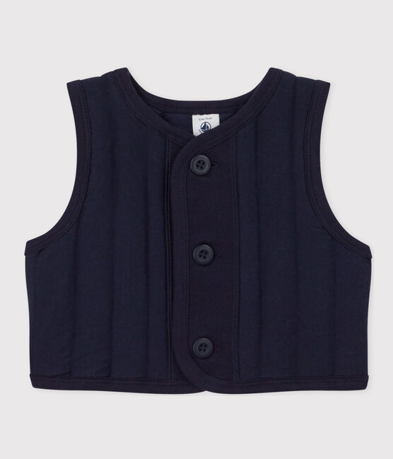 Baby-Weste aus gestepptem Doppeljersey blau SMOKING