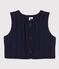 Baby-Weste aus gestepptem Doppeljersey blau SMOKING
