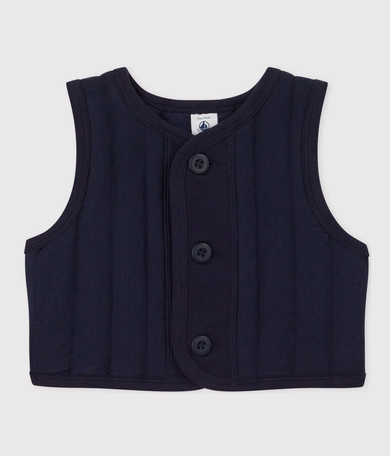 Baby-Weste aus gestepptem Doppeljersey blau