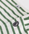 Langärmeliges Kinder-Unisex Streifenshirt aus Baumwolle grün MARSHMALLOW/ PALMERAIE