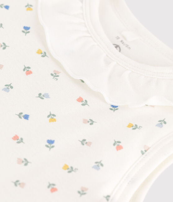 Babyschlafsack aus Baumwolle mit Blumenmotiv TOG 2 weiss MARSHMALLOW/weiss MULTICO