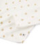 Rippstrick-Pyjama mit Sternen für kleine Mädchen weiss MARSHMALLOW/gelb OR