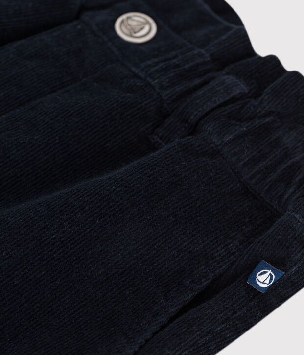 Kinder-Hose aus einfarbigem Fein-Cord SMOKING