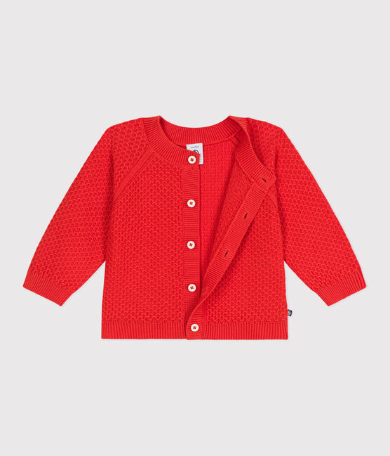 Baby-Cardigan aus Baumwolle mit Zierstrick SPICY