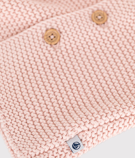 Baby-Cardigan kraus rechts gestrickt rosa SALINE