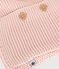 Baby-Cardigan kraus rechts gestrickt rosa SALINE