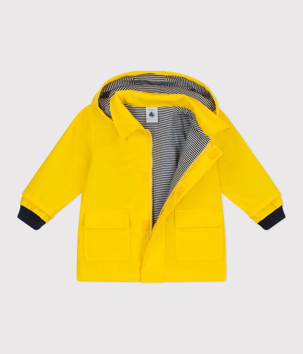 Ikonische einfarbige Baby-Regenjacke gelb