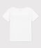 Baumwoll-T-Shirt für Mädchen und Jungen weiss MARSHMALLOW