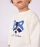 Lang&auml;rmeliges Baby T-Shirt aus einfarbiger Baumwolle mit Motiv MILK