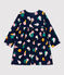 Baby-Kleid aus Cord für Mädchen blau SMOKING/weiss MULTICO