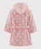 Frottee-Bademantel mit Herzchen-Muster für Mädchen rosa CHARME/weiss MARSHMALLOW