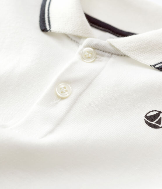 Baby-Kurzoverall aus Baumwolle weiss MARSHMALLOW