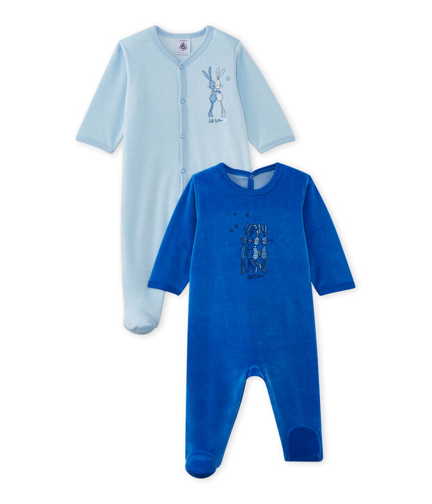 Baby-Strampler aus Nicki im 2er-Set weiss