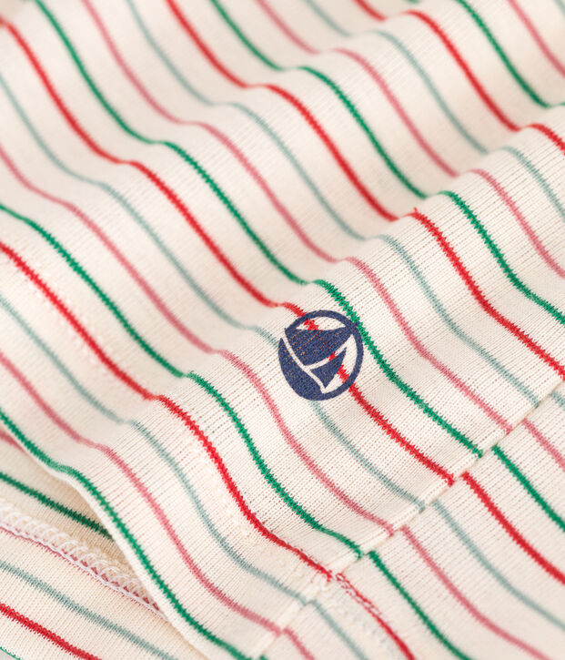 Kinder-Rollkragenshirt f&uuml;r M&auml;dchen naturfarben/vielfarbig