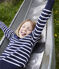 Kinderpullover aus Wolle und Baumwolle Mädchen / Jungen blau SMOKING/weiss MARSHMALLOW