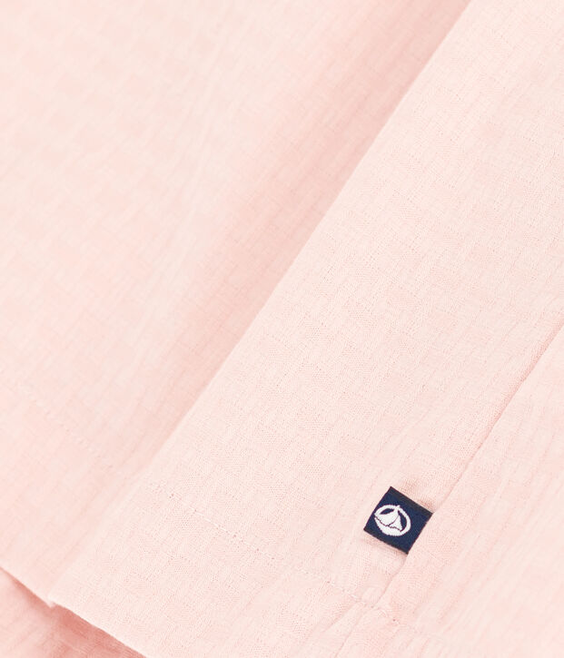 &Auml;rmelloses Kinder-Kleid aus gemusterter Baumwolle f&uuml;r M&auml;dchen rosa