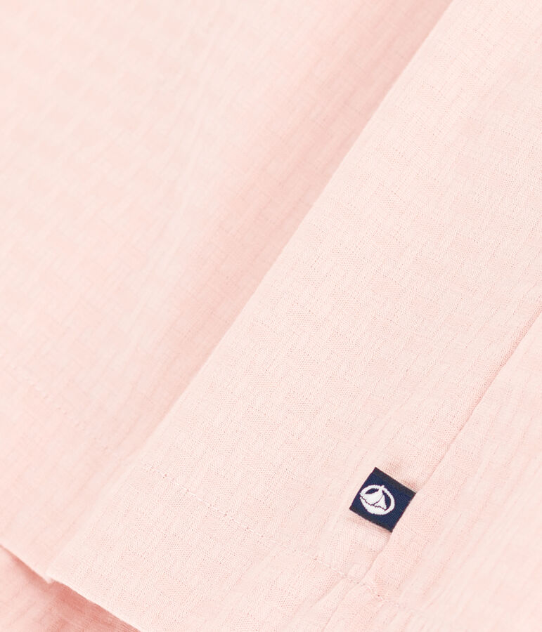 &Auml;rmelloses Kinder-Kleid aus gemusterter Baumwolle f&uuml;r M&auml;dchen rosa