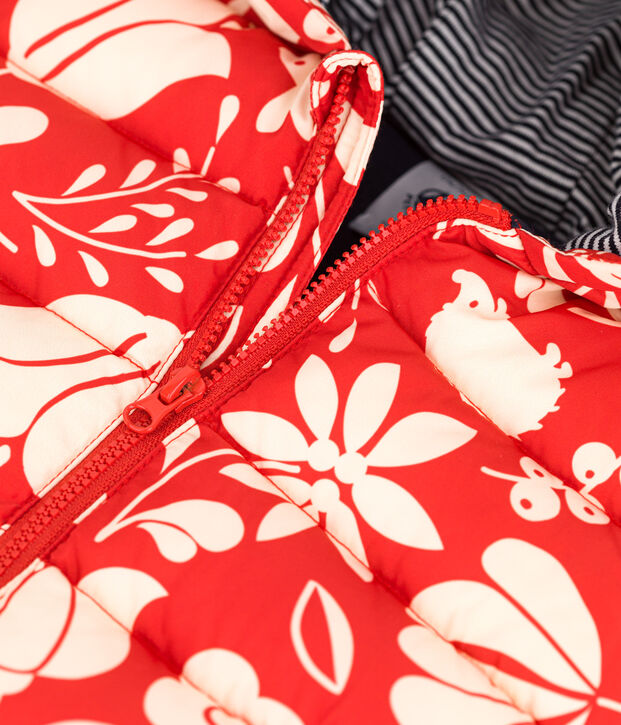 Bedruckter Baby-Anorak orange/naturfarben