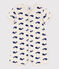 Baby-Kurzoverall aus Baumwolle mit Walmotiv beige MONTELIMAR/blau MEDIEVAL