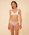 Damen-BH aus Baumwolle und Elastan weiss MARSHMALLOW