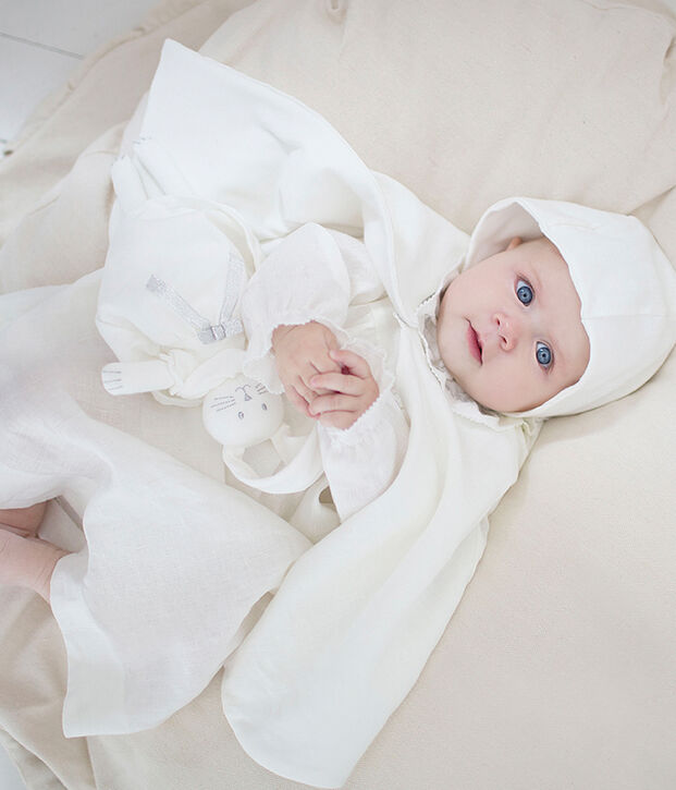 Edles baby-kuschelh&auml;schen weiss