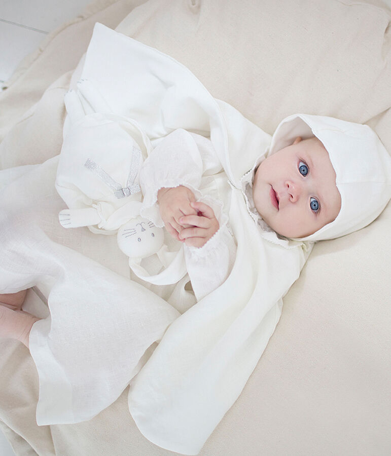 Edles baby-kuschelh&auml;schen weiss