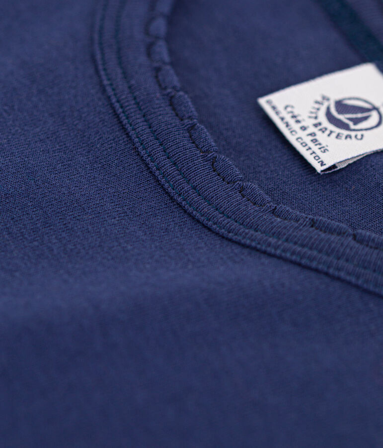 Damen-T-Shirt L&rsquo;ICONIQUE aus Baumwolle mit M&auml;usez&auml;hnchen blau