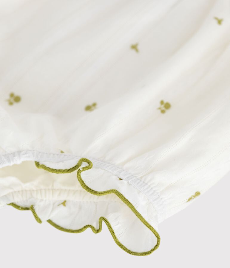 Baby-Bloomer aus Baumwolle mit Blumenmuster gr&uuml;n/gr&uuml;n