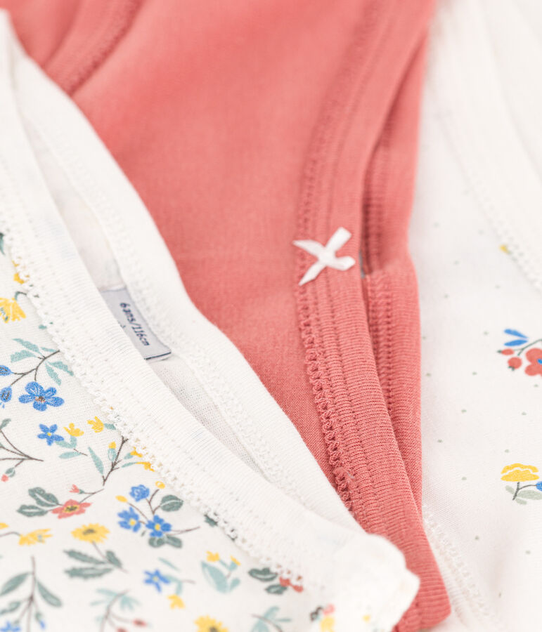 3er-Set kinder-Slips mit Blumenmuster und hohem Taillenbund variante 1