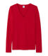 Damen-Langarmshirt mit V-Ausschnitt