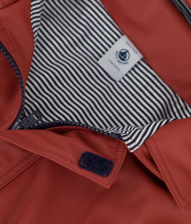 KLASSISCHE KINDER-REGENJACKE AUS RECYCELTEM MATERIAL braun