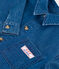 Kinder-Hemd aus einfarbigem Jeansstoff blau DENIM MOYEN