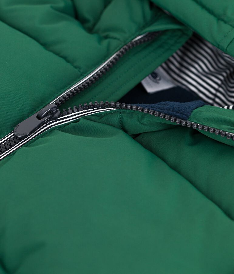 Einfarbige Kinder-Winterjacke gr&uuml;n