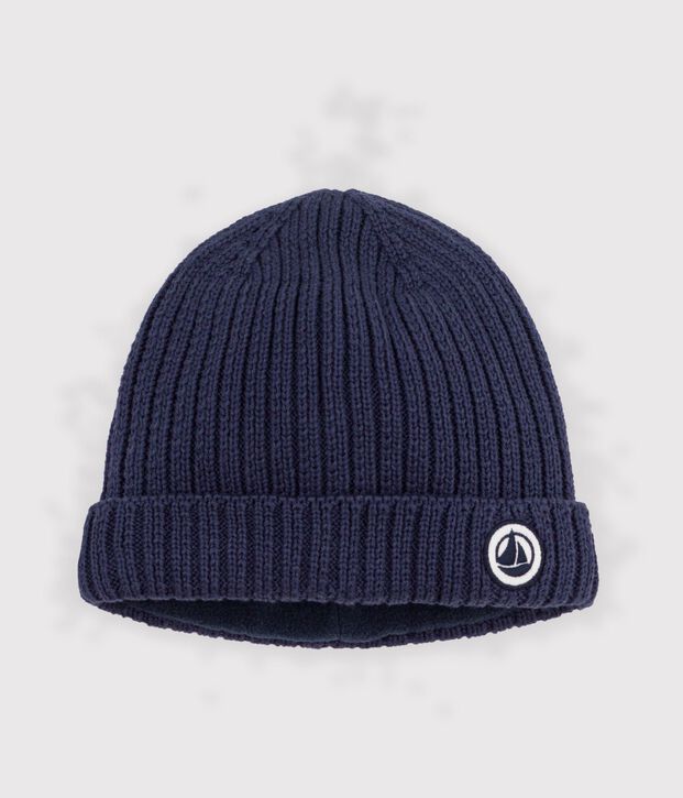 Baby-M&uuml;tze aus Baumwolle mit Fleece - Fleece SMOKING