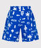 Kinder-Badeshorts mit Muster blau PORCELANA/ MARSHMALLOW