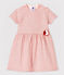 Kurzärmeliges Baby-Kleid für Mädchen rosa FLEUR/rosa COPPER