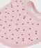 Newborn-Lätzchen aus bedruckter Baumwolle rosa JOLI/weiss MULTICO