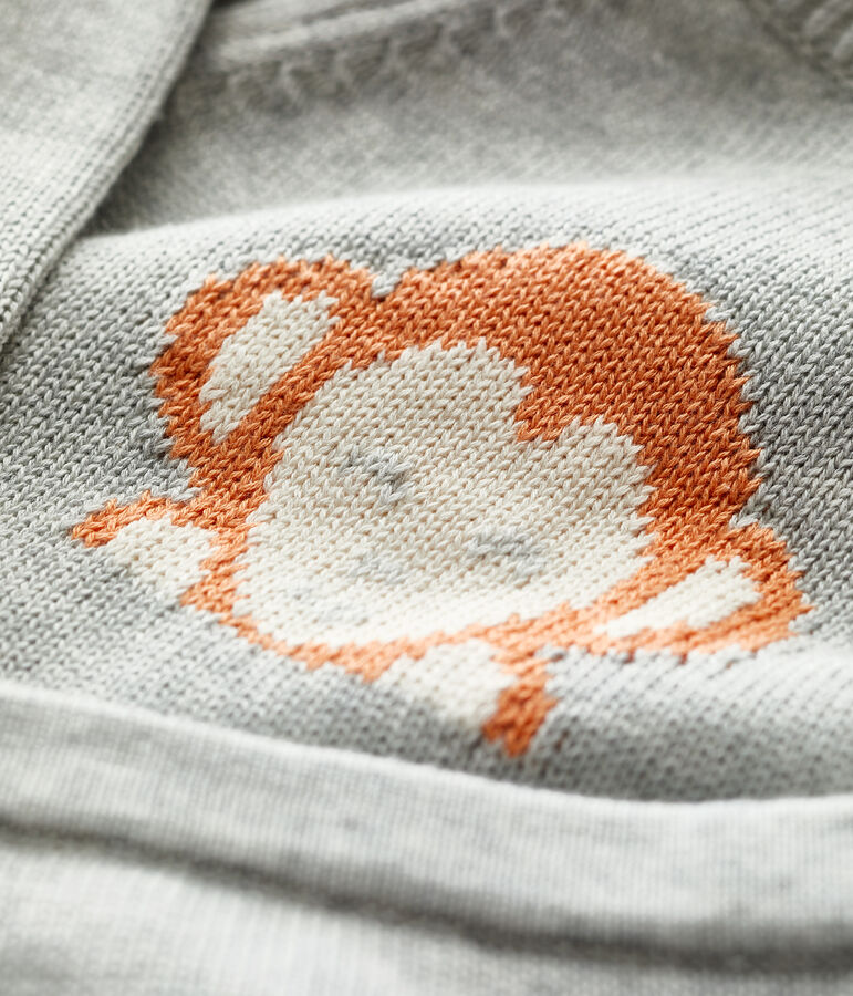 Baby-Zweiteiler aus Bio-Jacquardstrick grau