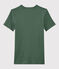 Klassisches Damen-T-Shirt aus Baumwolle mit Rundhalsausschnitt grün VALLEE