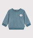 Baby-Sweatshirt aus einfarbigem Bouclette-Samt