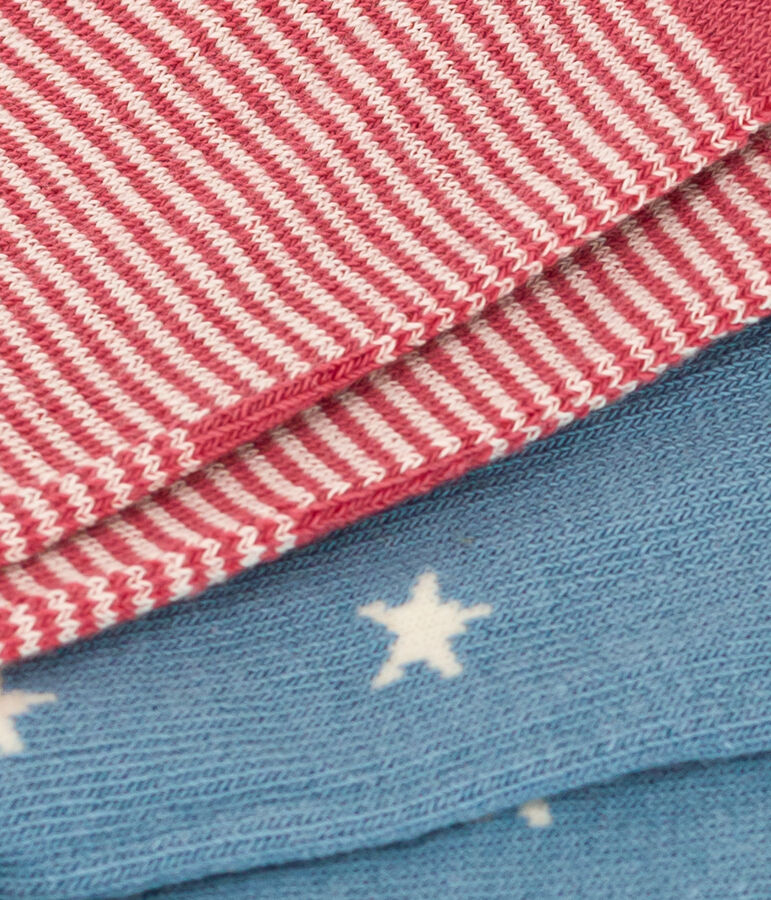 2er-Set Kindersocken aus Baumwolljersey mit Sternenmuster vielfarbig