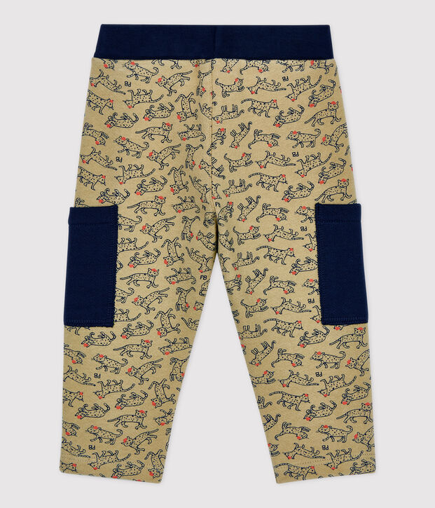 Baby-Hose aus Molton beige/vielfarbig