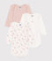 3er-Set langärmelige Bodys aus Baumwolle mit Blumenmotiv für Babys variante 1